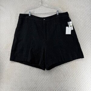 1.State Womens Shorts 18W Black‎ Gold Speckled Career Party Dressy